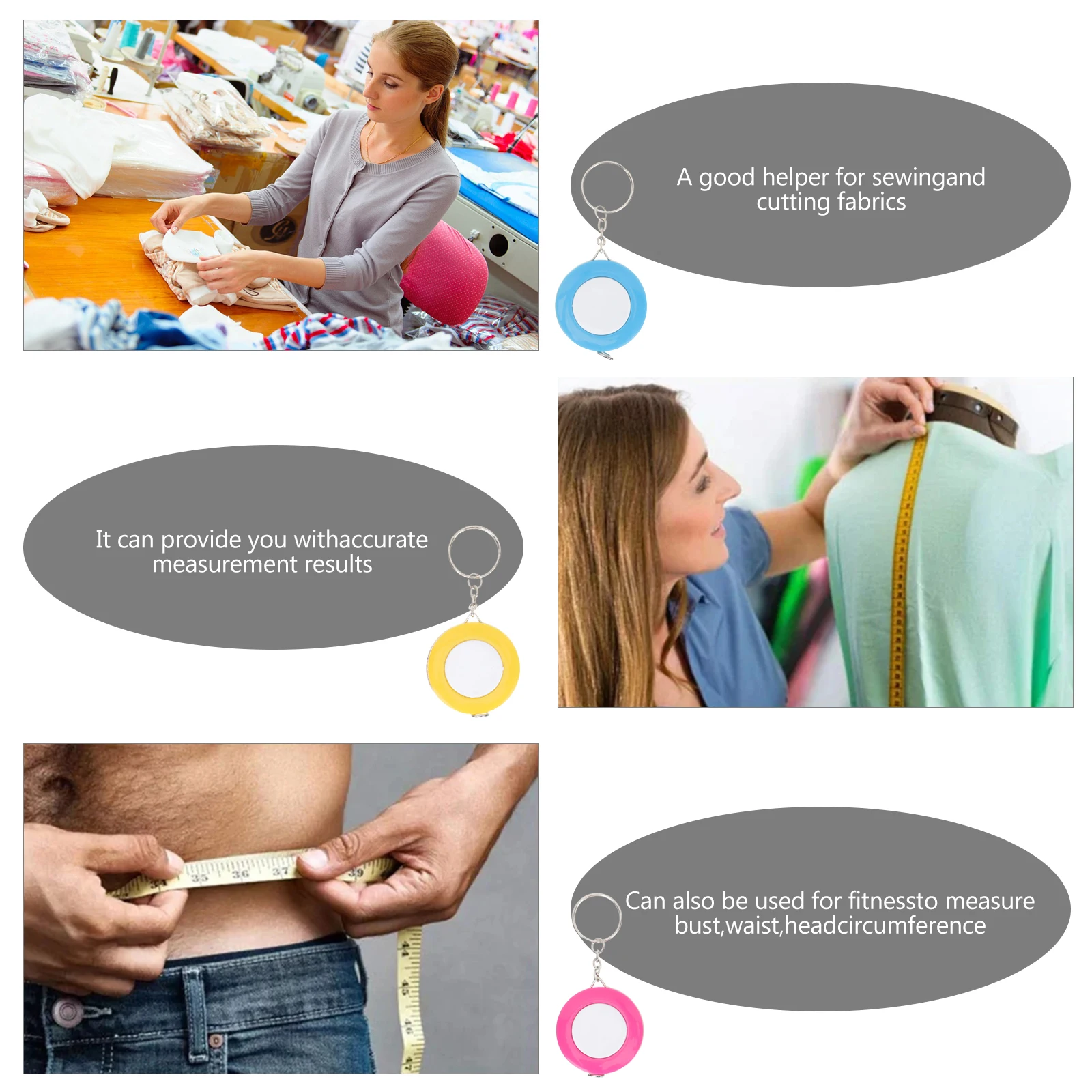 12 Pcs C y Color Keychain Tape Measure Retractable Small Measuring Tool for Body Baby Clothes Accessories Instruments
12 Pcs C y Color Keychain Tape Measure Retractable Small Measuring Tool for Body Baby Clothes Accessories Instruments