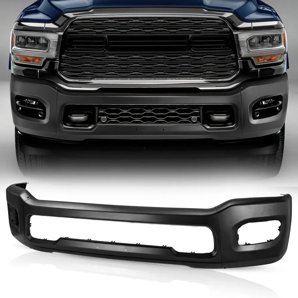 Front Bumper Impact Face Bar Compatible with 2019-2024 Ram 2500 3500, w/Fog Light Cutouts, Paint to Match Black, CH1002409
Front Bumper Impact Face Bar Compatible with 2019-2024 Ram 2500 3500, w/Fog Light Cutouts, Paint to Match Black, CH1002409