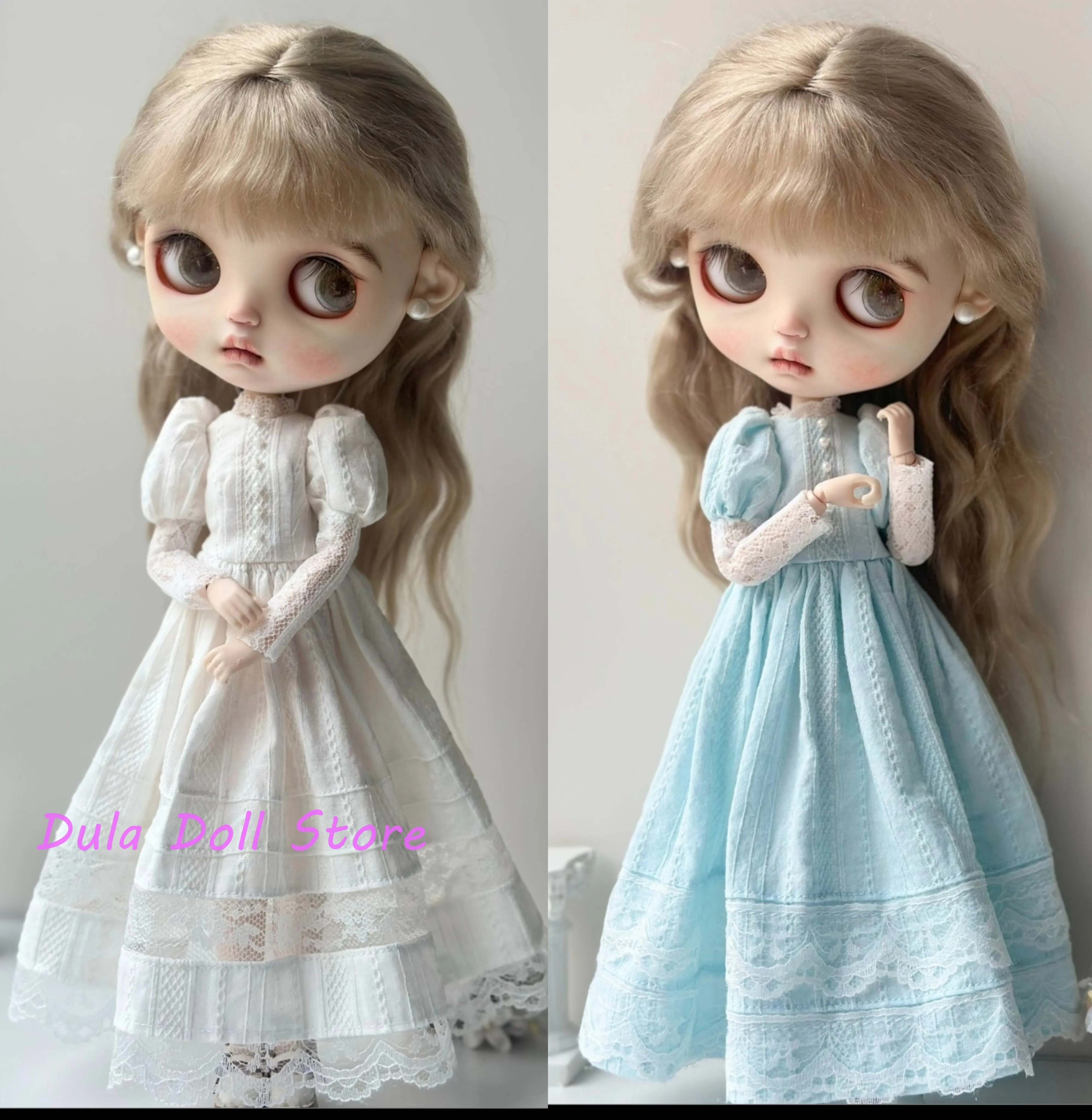 Dula Doll Clothes Dress Lace long dress, white and sky blue Blythe Landoudou Landazz ob24 ob22 Azone Licca ICY Bjd Doll
Dula Doll Clothes Dress Lace long dress, white and sky blue Blythe Landoudou Landazz ob24 ob22 Azone Licca ICY Bjd Doll