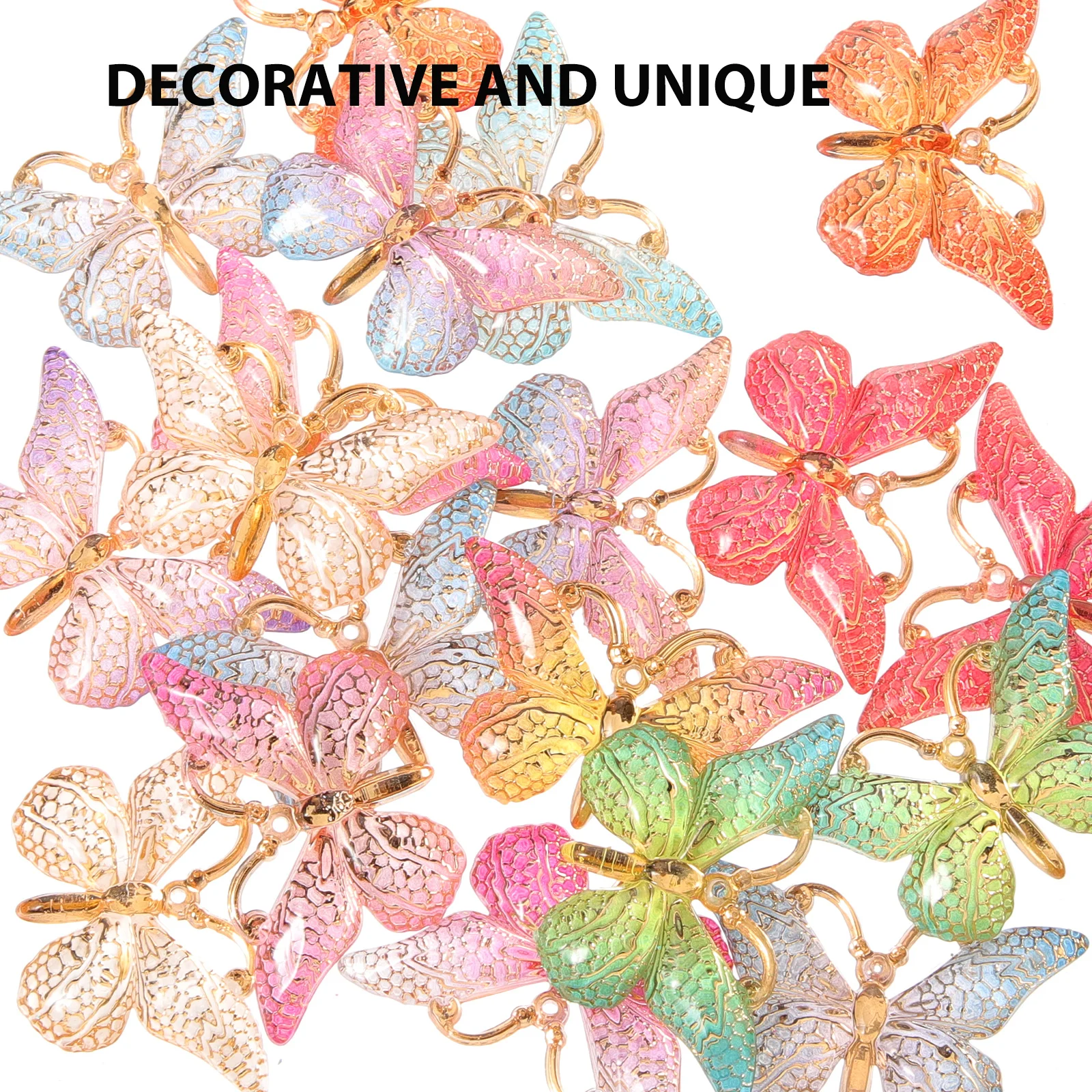50Pcs Succulent Plant Decor Butterfly Charms Colorful DIY Crafting Embellishments for Jewelry Making Wedding Home Decoration
50Pcs Succulent Plant Decor Butterfly Charms Colorful DIY Crafting Embellishments for Jewelry Making Wedding Home Decoration