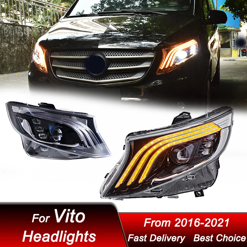 Pop Car Headlights For Mercedes-Benz Vito V260 2016-2021 Maybach Style Full LED Headlamp Assembly Projector Lens Accessories Kit
Pop Car Headlights For Mercedes-Benz Vito V260 2016-2021 Maybach Style Full LED Headlamp Assembly Projector Lens Accessories Kit