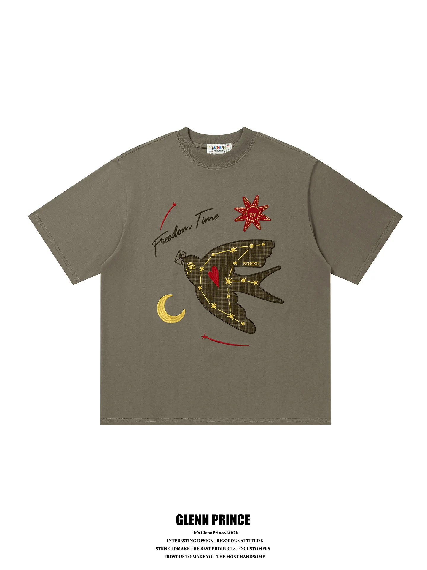 GPstudio American Retro Bird Patchwork Short Sleeve T-Shirt Men Pure Cotton New Design Sensation INS Small Audience Body Shirt
GPstudio American Retro Bird Patchwork Short Sleeve T-Shirt Men Pure Cotton New Design Sensation INS Small Audience Body Shirt