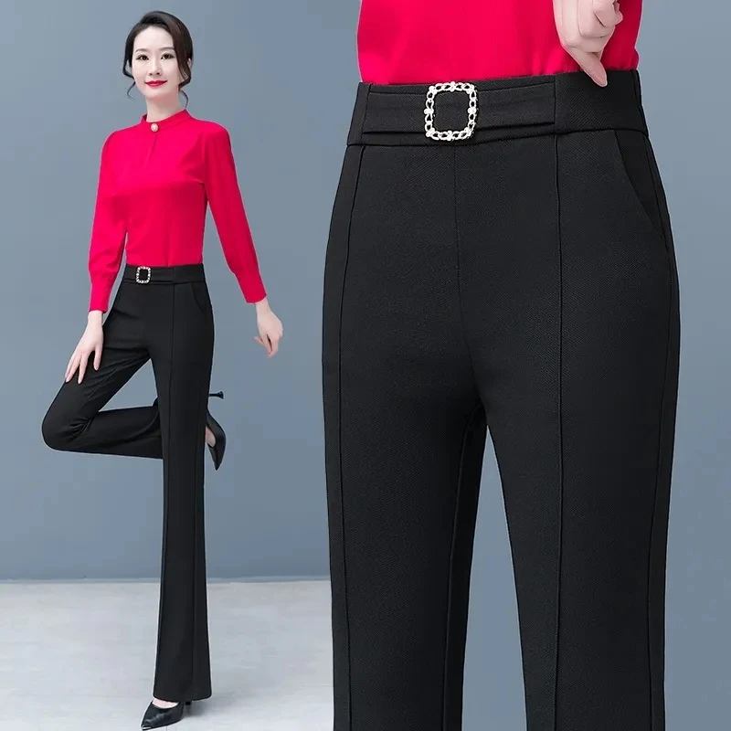 Spring Summer Women Trousers 2025 New Elastic High Waist Straight Pants Female Micro Bell-Bottoms Ladies Casual Suit Pants 4XL
Spring Summer Women Trousers 2025 New Elastic High Waist Straight Pants Female Micro Bell-Bottoms Ladies Casual Suit Pants 4XL