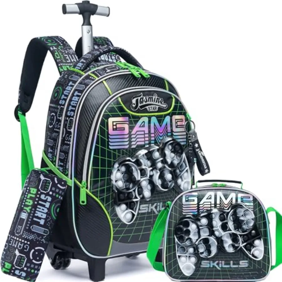 Rolling Backpack with Wheels for Boys Rolling Backpacks with Lunch Box for Elementary School Students 3 in 1 Travel Luggage Car
Rolling Backpack with Wheels for Boys Rolling Backpacks with Lunch Box for Elementary School Students 3 in 1 Travel Luggage Car