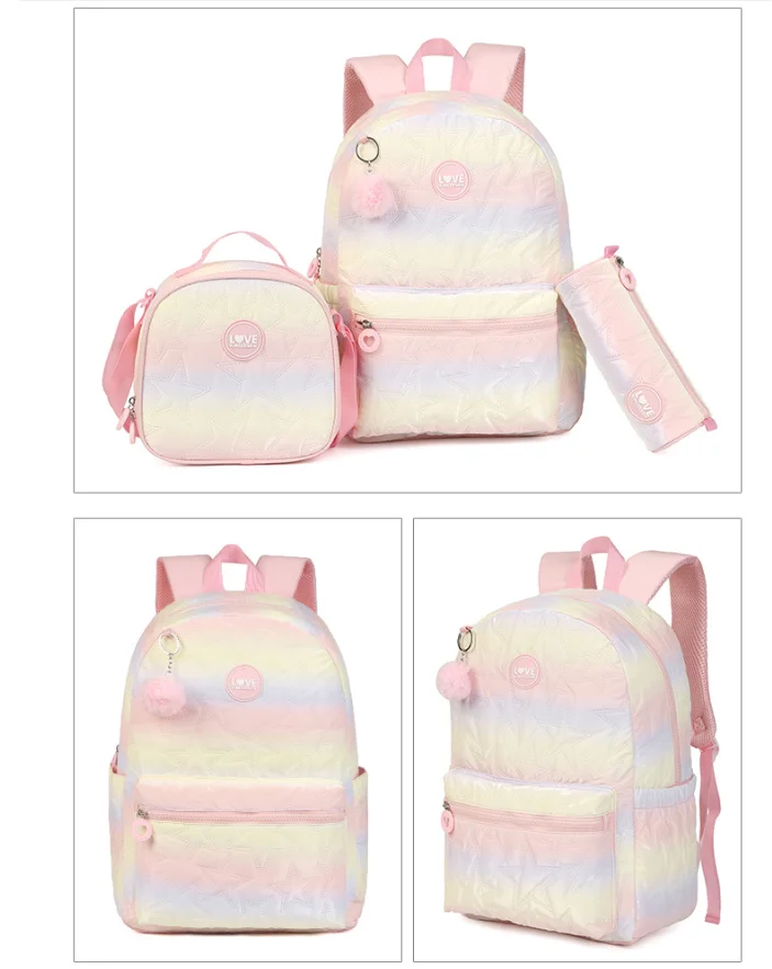 Kids Backpack with Lunch Box Set for Girls Toddler Backpacks Schoolbag Bookbag with lunch bag pen bag 3 pcs set School backpack
Kids Backpack with Lunch Box Set for Girls Toddler Backpacks Schoolbag Bookbag with lunch bag pen bag 3 pcs set School backpack