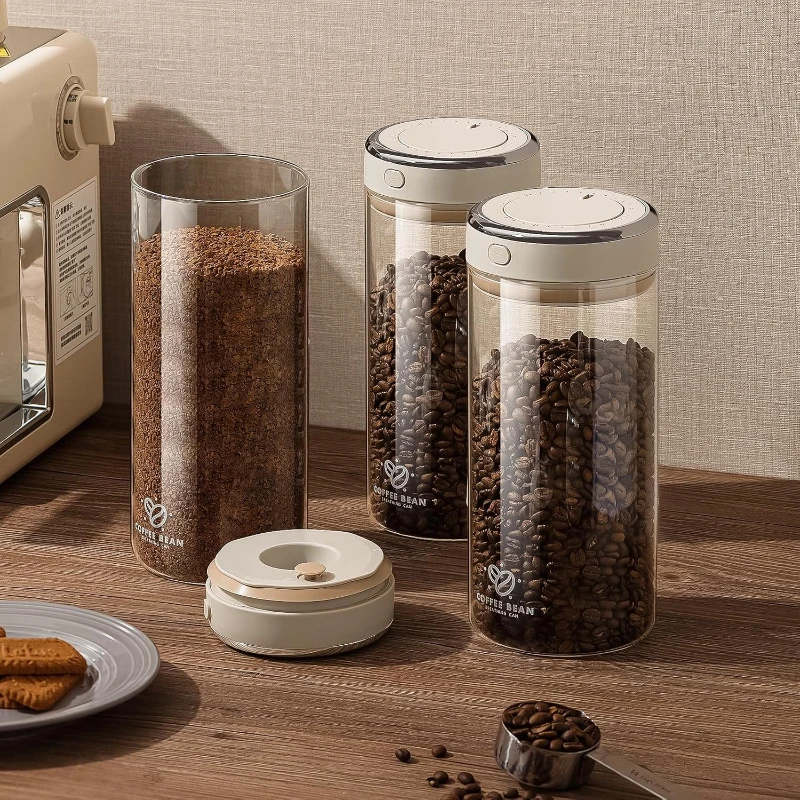 Coffee Canister Premium Glass - Airtight Coffee Container with One-Way CO2 Valve and Freshness Tracker for Coffee Bean Storage
Coffee Canister Premium Glass - Airtight Coffee Container with One-Way CO2 Valve and Freshness Tracker for Coffee Bean Storage