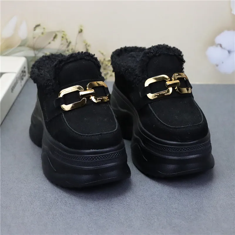12CM Synthetic Suede Platform Slippers Fad Concise Warm Chunky Sneakers Winter Plush Wedges Thick Sole Women Boots Zapatos Mujer
12CM Synthetic Suede Platform Slippers Fad Concise Warm Chunky Sneakers Winter Plush Wedges Thick Sole Women Boots Zapatos Mujer