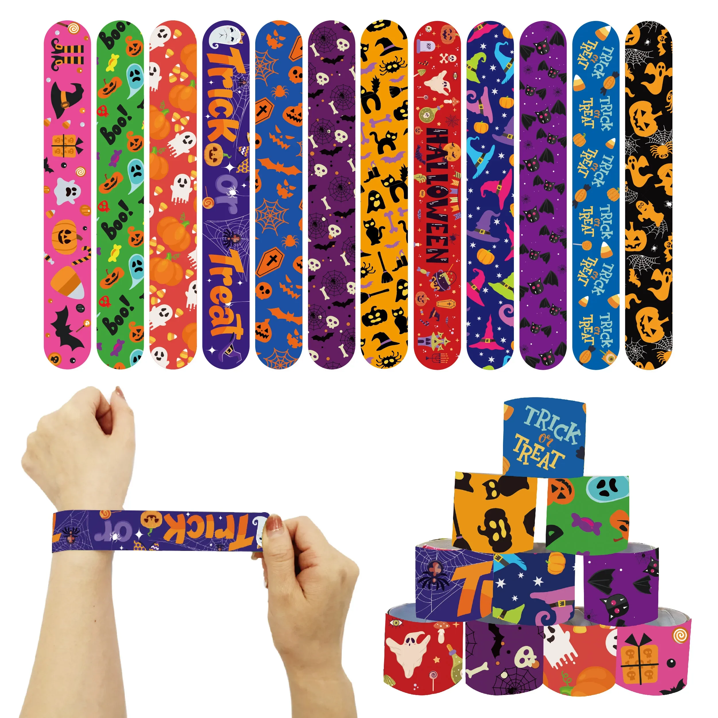 12 Pcs Halloween Christmas Valentine's Day Music Snap Bracelets Kids Space Slap Band Gift For Boys Girls Birthday Party Favors
12 Pcs Halloween Christmas Valentine's Day Music Snap Bracelets Kids Space Slap Band Gift For Boys Girls Birthday Party Favors