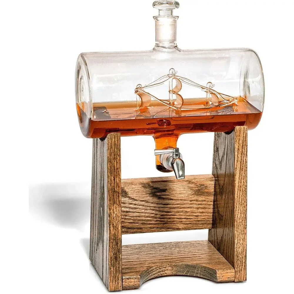 Bourbon Whiskey Decanter - 1150ml Liquor Dispenser or Rum, Vodka, Wine, Whiskey, Etc- Sailing/Boating Gits or Men and Women, Nau
Bourbon Whiskey Decanter - 1150ml Liquor Dispenser or Rum, Vodka, Wine, Whiskey, Etc- Sailing/Boating Gits or Men and Women, Nau