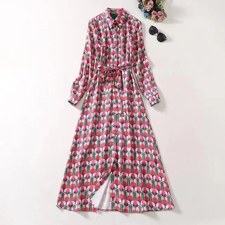European and American women's clothing 2023 autumn new Long sleeve cartoon print single breasted lapel Fashion pleated dress XXL
European and American women's clothing 2023 autumn new Long sleeve cartoon print single breasted lapel Fashion pleated dress XXL