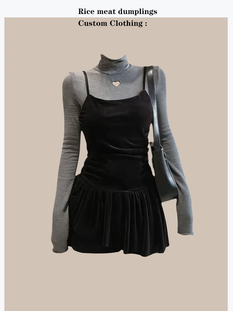 Korean Style Atmosphere Sensation Love Heart Hollow out Top Velvet Crop Top And Skirt Set Women's Fashion Elastic Long Sleeve...
Korean Style Atmosphere Sensation Love Heart Hollow out Top Velvet Crop Top And Skirt Set Women's Fashion Elastic Long Sleeve...