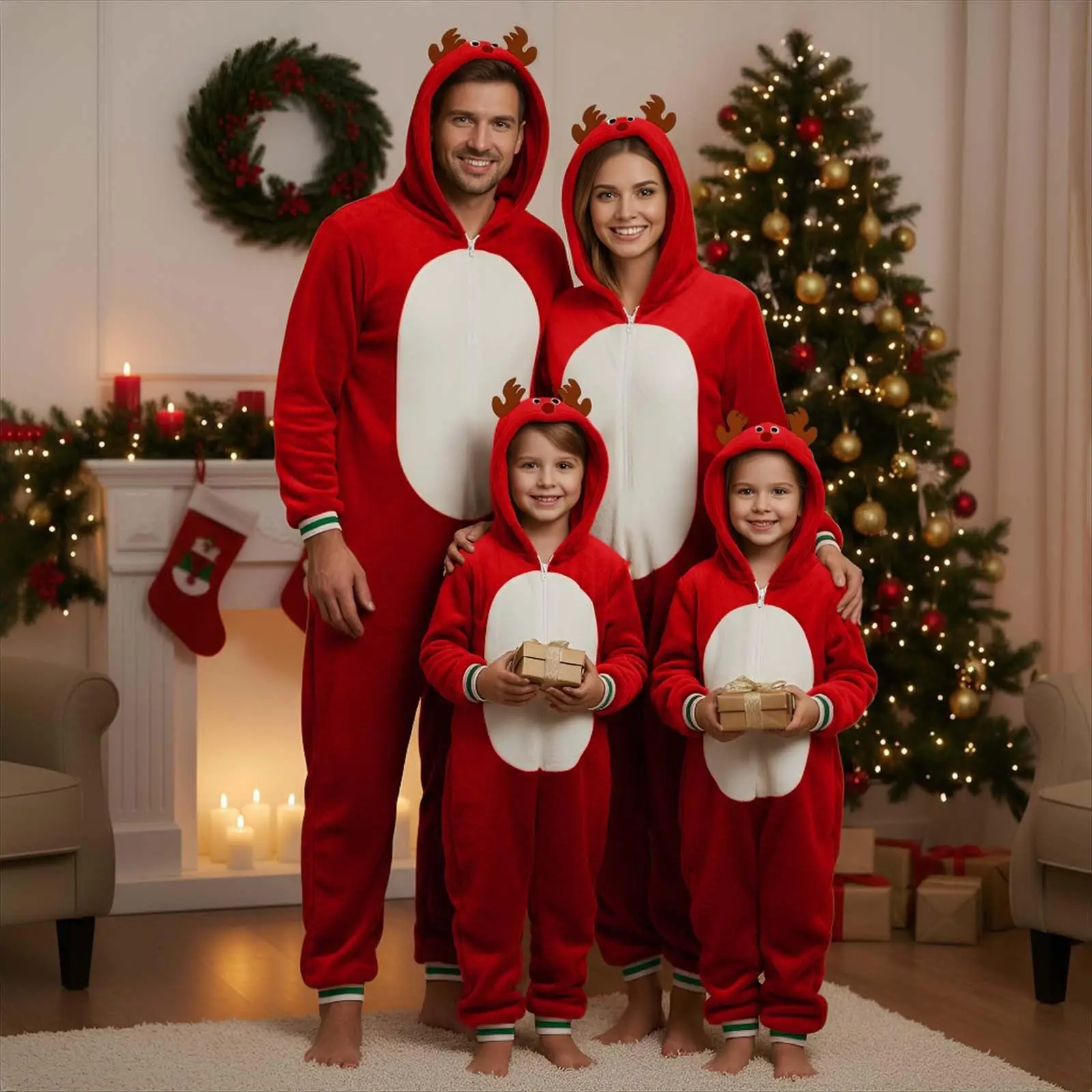 New Fall Winter Thicken Family Pajamas Cosplay Costume Fashionable Comfortable Pajamas for Family Hooded Pyjamas Suit 2025
New Fall Winter Thicken Family Pajamas Cosplay Costume Fashionable Comfortable Pajamas for Family Hooded Pyjamas Suit 2025
