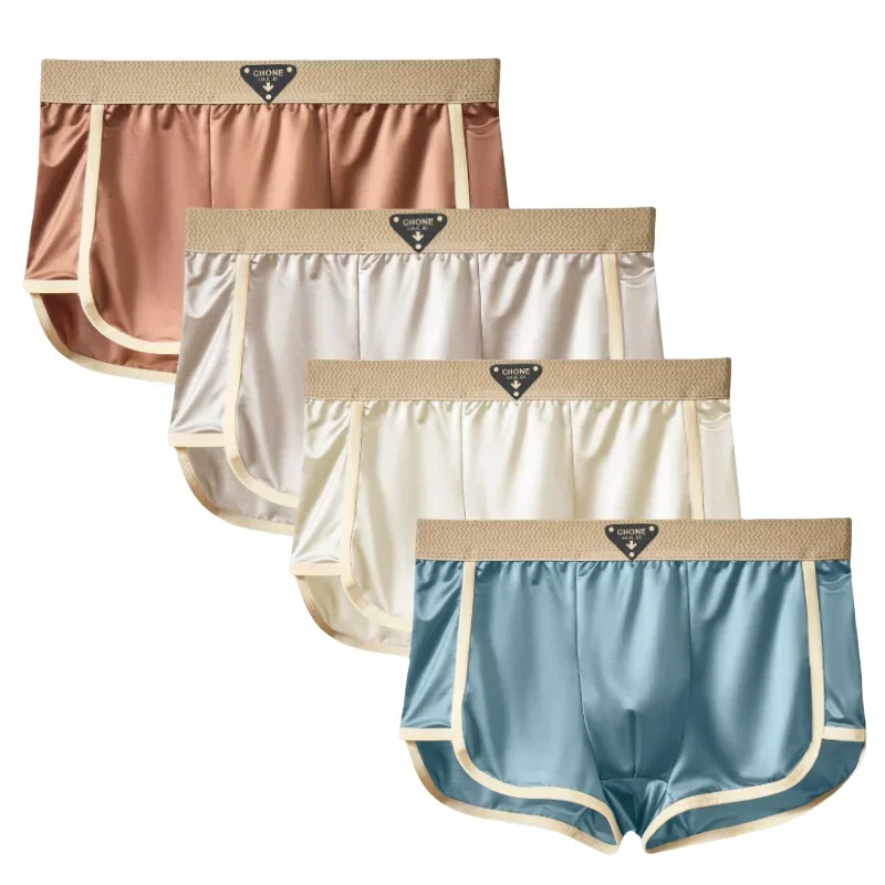 4Pack Ice Silk Men's Underwear 10A Grade Antibacterial Mulberry Silk Blended Lining Trendy Boxer Shorts for Comfortable Wear
4Pack Ice Silk Men's Underwear 10A Grade Antibacterial Mulberry Silk Blended Lining Trendy Boxer Shorts for Comfortable Wear