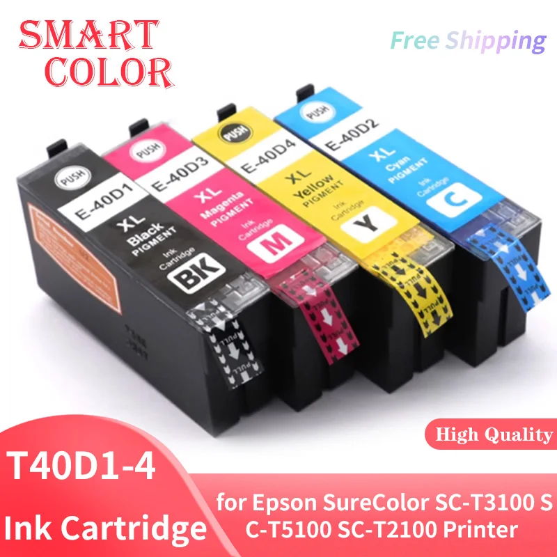 T40D1 T40D2 T40D3 T40D4 T40D Совместимый струйный картридж для принтера Epson SureColor SC-T3100 SC-T5100 SC-T2100
T40D1 T40D2 T40D3 T40D4 T40D Совместимый струйный картридж для принтера Epson SureColor SC-T3100 SC-T5100 SC-T2100