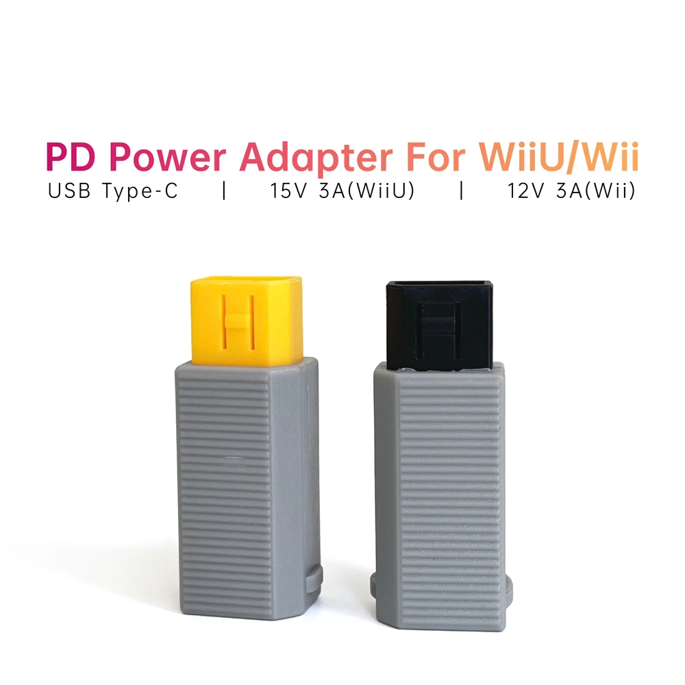 USB Type-C Port Adapter Converter For WiiU And WII Video Console Power PD Power Supplies Rated At 45W Or Higher DIY Game Part
USB Type-C Port Adapter Converter For WiiU And WII Video Console Power PD Power Supplies Rated At 45W Or Higher DIY Game Part