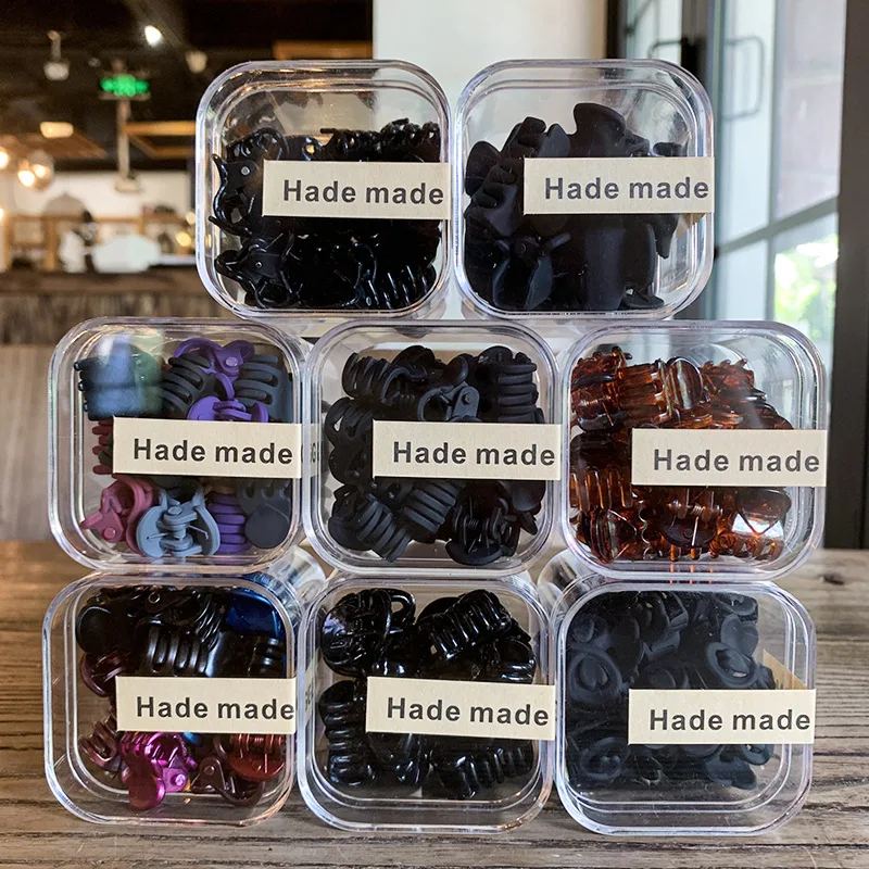 Acrylic box Korean black mini grab clip children's hairpin women's top clip bangs clip broken hairpin hair accessories
Acrylic box Korean black mini grab clip children's hairpin women's top clip bangs clip broken hairpin hair accessories