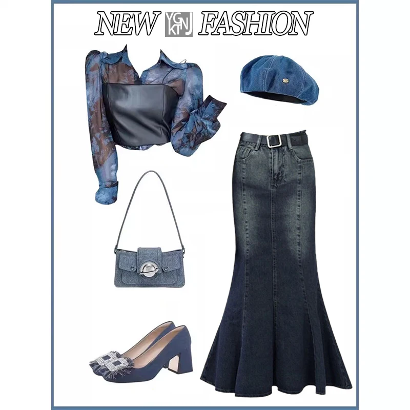 Tie-Dye Long Sve Denim irt Women's Sle Slim Fit Fi Tail Skirt Casual Design Autumn New Arrival V-Ne ort Length
Tie-Dye Long Sve Denim irt Women's Sle Slim Fit Fi Tail Skirt Casual Design Autumn New Arrival V-Ne ort Length