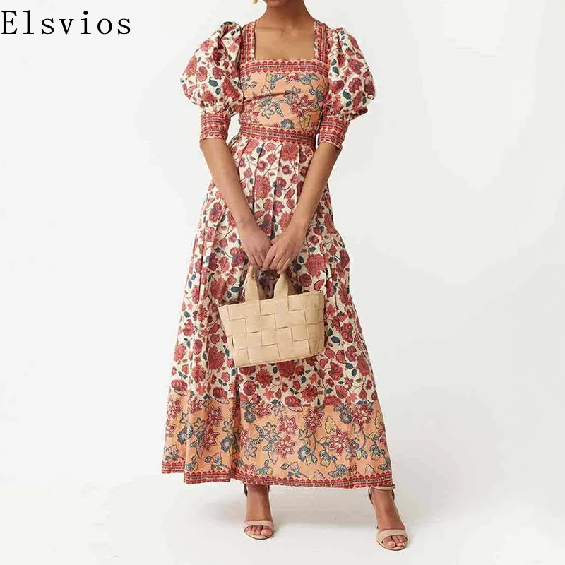 Elegant Printed Vacation Two Piece Suit Fashion Square Neck Tops & Half Skirt Outfits Women Casual Bubble Sleeve Party 2Pc Sets
Elegant Printed Vacation Two Piece Suit Fashion Square Neck Tops & Half Skirt Outfits Women Casual Bubble Sleeve Party 2Pc Sets