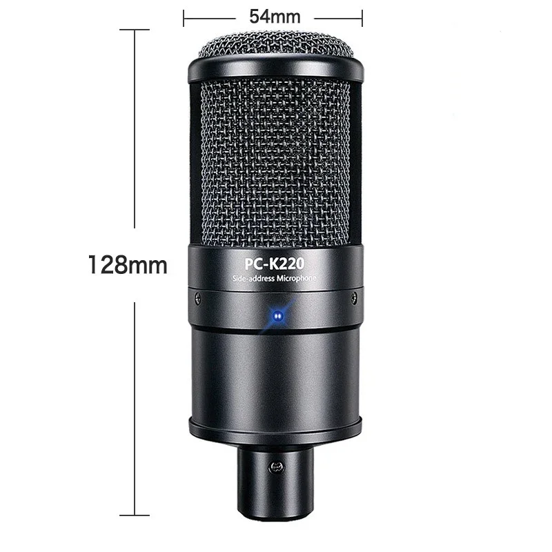 PC-K220 Professional 48V Condenser Microphone For Mobile Phone Singing, Computer Recording Sound Card, Radio Station
PC-K220 Professional 48V Condenser Microphone For Mobile Phone Singing, Computer Recording Sound Card, Radio Station