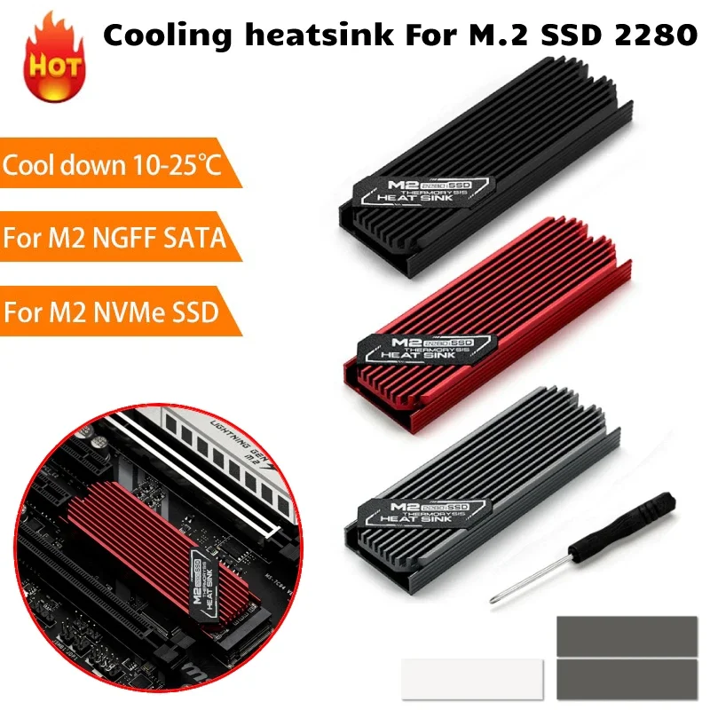 Радиатор M2 SSD, радиатор рассеивания тепла, металлический лист, радиатор, охлаждающие подставки, радиатор из алюминия для m2 2280 SSD, настольный ПК PS5
Радиатор M2 SSD, радиатор рассеивания тепла, металлический лист, радиатор, охлаждающие подставки, радиатор из алюминия для m2 2280 SSD, настольный ПК PS5