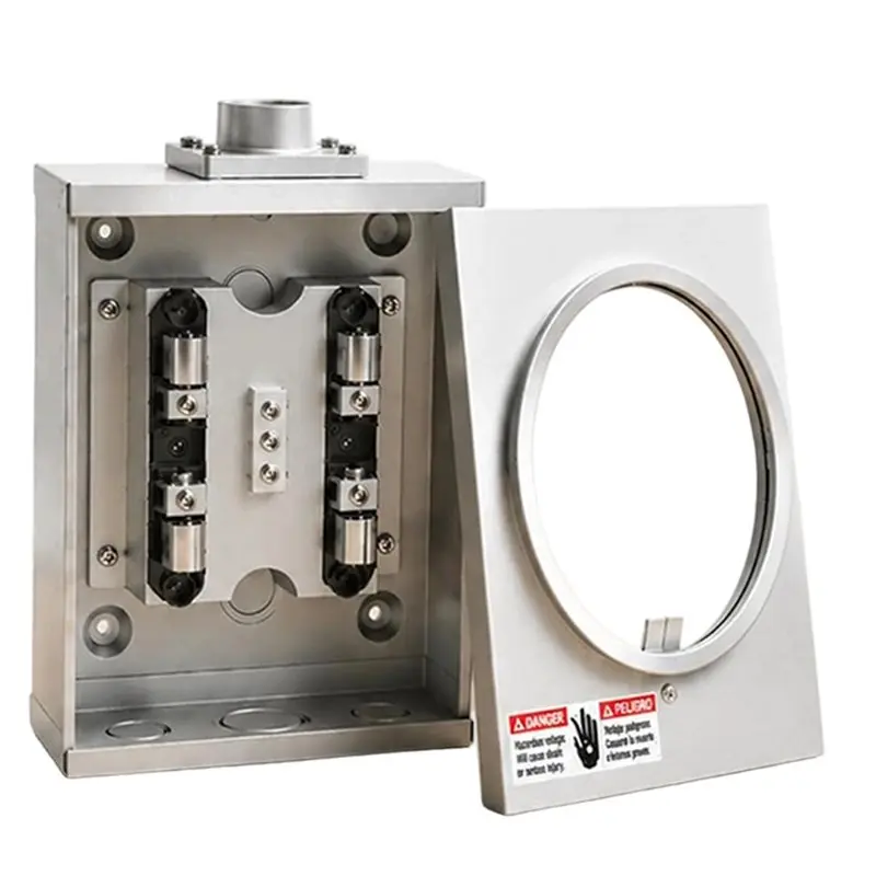 Premium-Underground Electric Meter 100 Amp Meter Socket 4 Jaw Meter Base 600V 3 Wire Ring Socket Horn Cover Overhead
Premium-Underground Electric Meter 100 Amp Meter Socket 4 Jaw Meter Base 600V 3 Wire Ring Socket Horn Cover Overhead