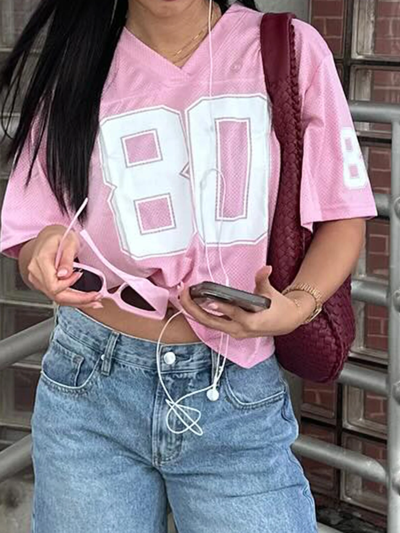 Rockmore Number Print Nets Loose T-Shirts Women Casual Baggy Basic Crew Neck Short Sleeve Tops Streetwear Fashion Summer Sports
Rockmore Number Print Nets Loose T-Shirts Women Casual Baggy Basic Crew Neck Short Sleeve Tops Streetwear Fashion Summer Sports