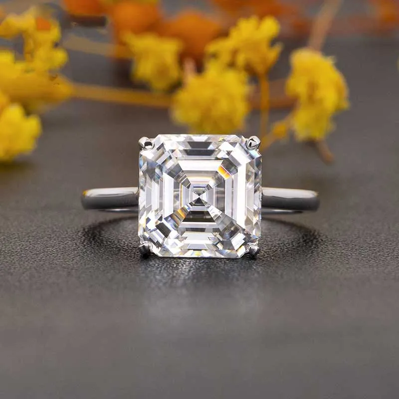 Real Pt950 Platinum 5ct D Color VVS1 Asscher Cut Moissanite Diamond Ring Size 8-8.5 Custom Jewelry
Real Pt950 Platinum 5ct D Color VVS1 Asscher Cut Moissanite Diamond Ring Size 8-8.5 Custom Jewelry