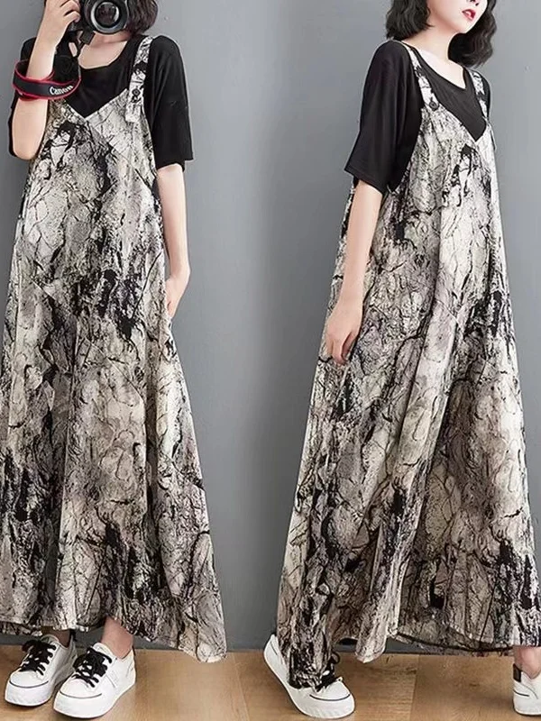 Summer Slimming Large Size Fashion Set Short Sleeve T-Shirt And Overalls Two-Piece Set Korean Style High Waist Long Pants
Summer Slimming Large Size Fashion Set Short Sleeve T-Shirt And Overalls Two-Piece Set Korean Style High Waist Long Pants