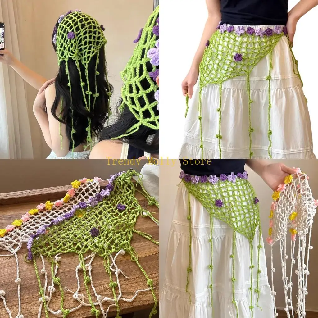 N5KB Adjustable Knitted Waist Belt Hip Scarf Artistic 3D Flowers For Women
N5KB Adjustable Knitted Waist Belt Hip Scarf Artistic 3D Flowers For Women
