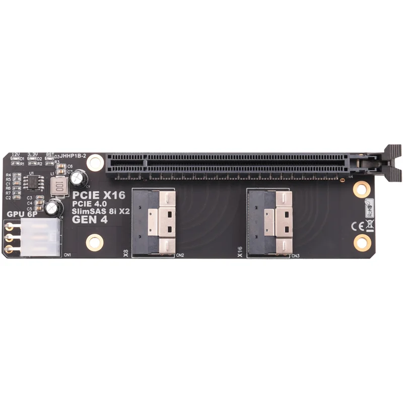 Gen4 2 Ports Slimsas 8I X2 To PCIE 4.0 X16 Slot Adapter Board Spare Parts For Network Card Graphics Video Card Capture Card
Gen4 2 Ports Slimsas 8I X2 To PCIE 4.0 X16 Slot Adapter Board Spare Parts For Network Card Graphics Video Card Capture Card