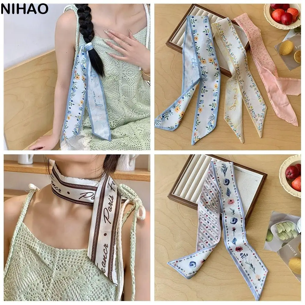 Fashion Ribbon Floral Scarf Retro Thin Scarf Headband Dressing Decoration Neckerchief Long Scarves Dress Decor
Fashion Ribbon Floral Scarf Retro Thin Scarf Headband Dressing Decoration Neckerchief Long Scarves Dress Decor