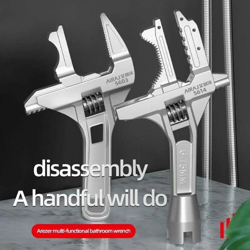 Инструмент для удаления трубной гайки в ванной комнате Регулируемый ключ для ванной комнаты Многофункциональный ключ для небольшого пространства
Инструмент для удаления трубной гайки в ванной комнате Регулируемый ключ для ванной комнаты Многофункциональный ключ для небольшого пространства