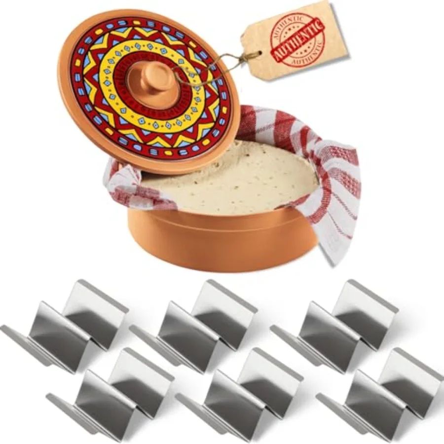 Large Tortilla w Taco Holder of 6 Stainless Steel Taco Bar Serving for A Party - Taco Party Supplies Taco Kit Taco Night Access
Large Tortilla w Taco Holder of 6 Stainless Steel Taco Bar Serving for A Party - Taco Party Supplies Taco Kit Taco Night Access