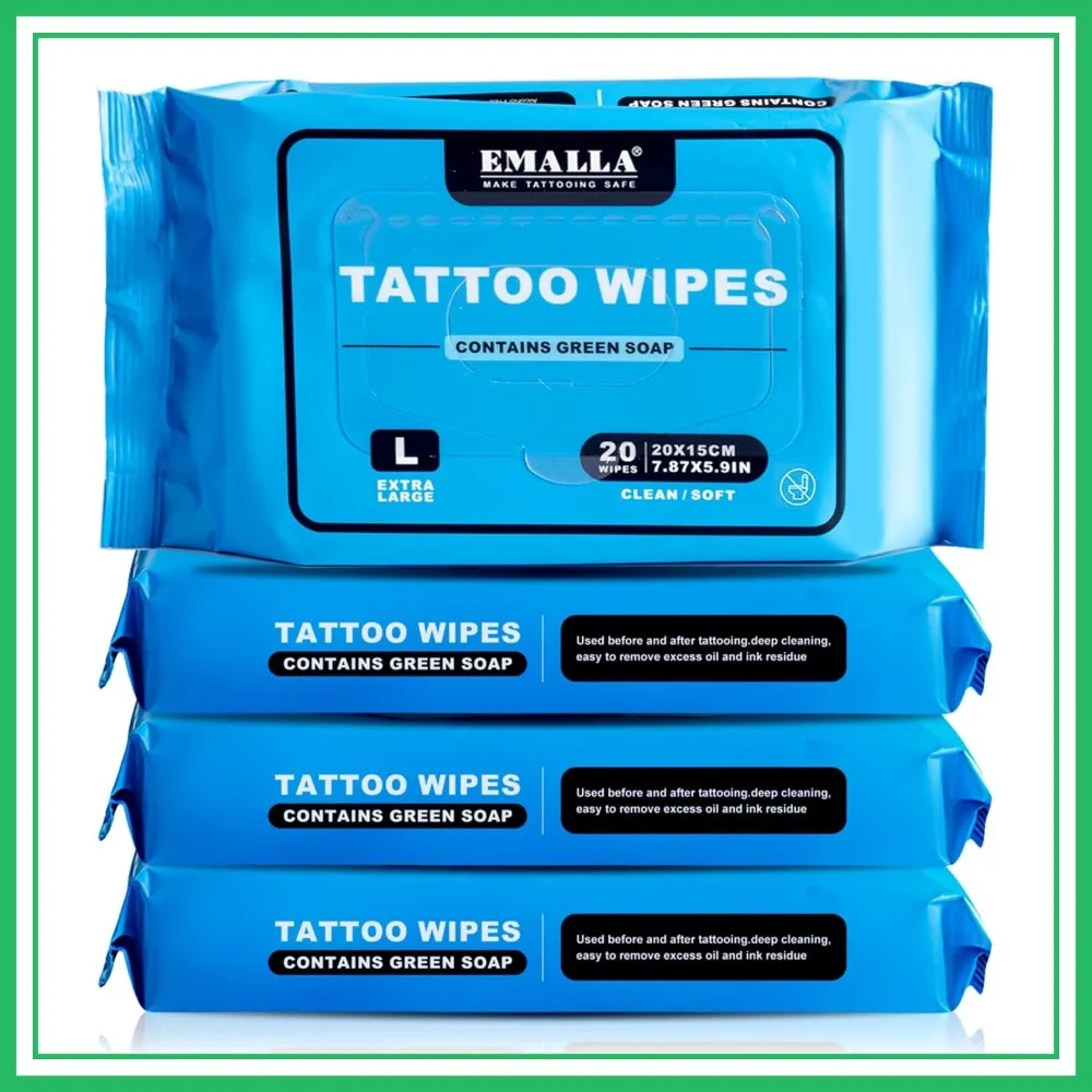 Green Soap Tattoo Wipes 80 Count,Tattoo Care Wipes for Tattooing&Aftercare,Studio-Grade Natural Formula,Piercing Care
Green Soap Tattoo Wipes 80 Count,Tattoo Care Wipes for Tattooing&Aftercare,Studio-Grade Natural Formula,Piercing Care