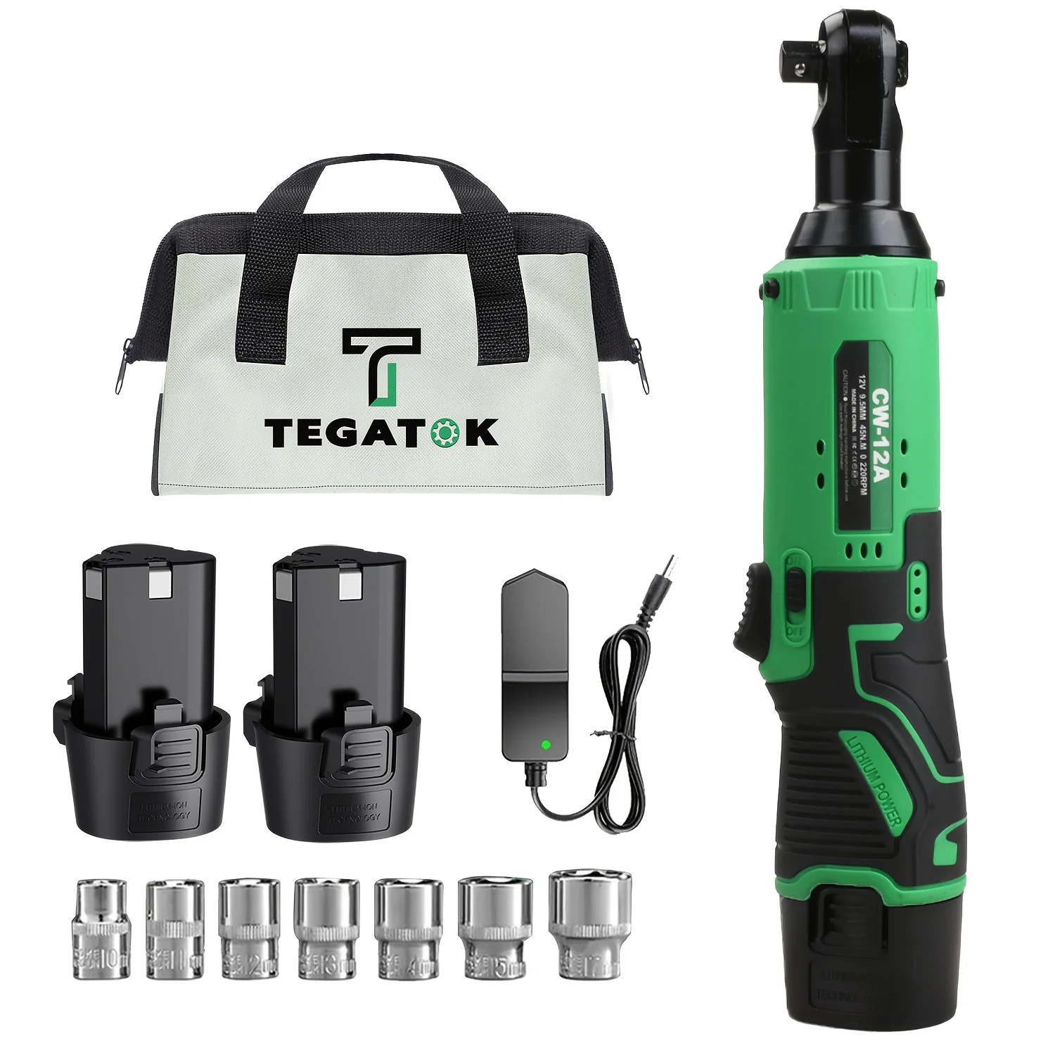 12V Cordless Electric Wrench, High Torque Power Tool, Comes with 7 Sockets, Nut Removal Automotive Repair Tool, Right-Angle Wrench, Power Tool
12V Cordless Electric Wrench, High Torque Power Tool, Comes with 7 Sockets, Nut Removal Automotive Repair Tool, Right-Angle Wrench, Power Tool