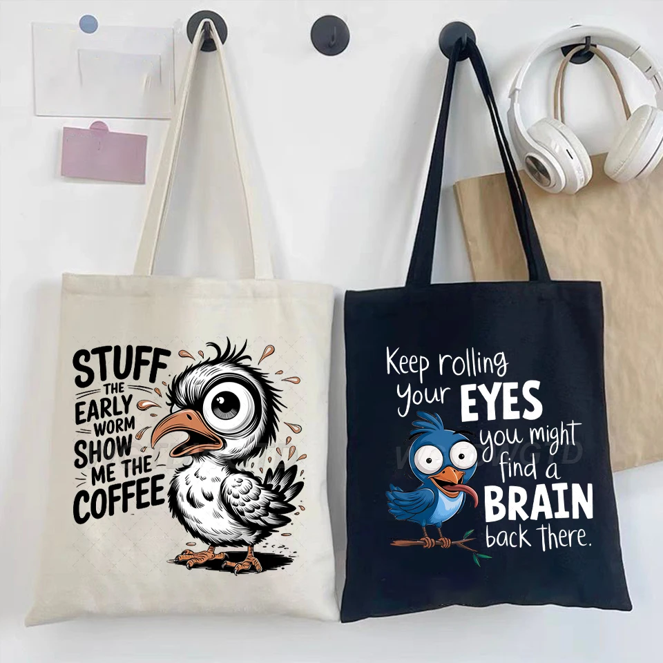 Funny Bird Cartoon Women's Handbags Stuff The Early Worm Show Me The Coffee Humorous Animal Series Student Anime Shoulder Bag
Funny Bird Cartoon Women's Handbags Stuff The Early Worm Show Me The Coffee Humorous Animal Series Student Anime Shoulder Bag
