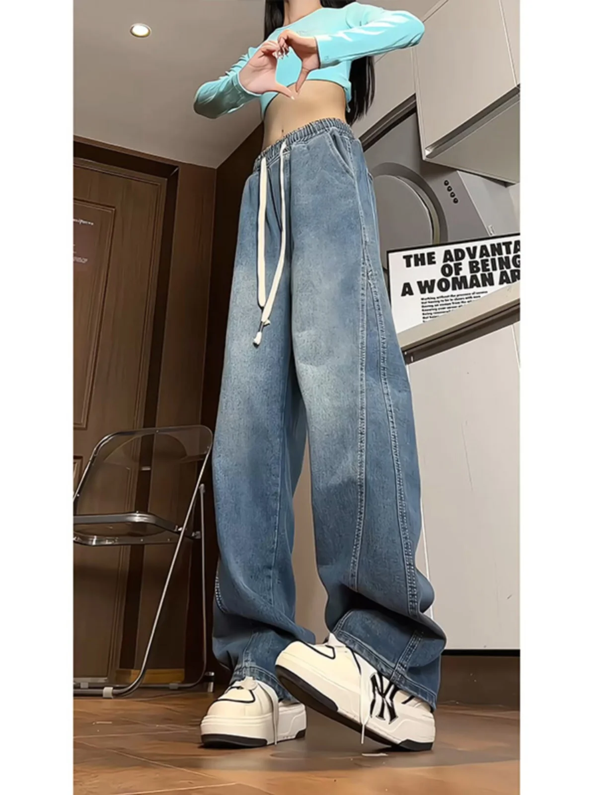 Autumn Winter Loose Wide Leg Men's Jeans Elastic Waist Straight Cut Workwear Sle High Street Design Trendy Youth Faion
Autumn Winter Loose Wide Leg Men's Jeans Elastic Waist Straight Cut Workwear Sle High Street Design Trendy Youth Faion
