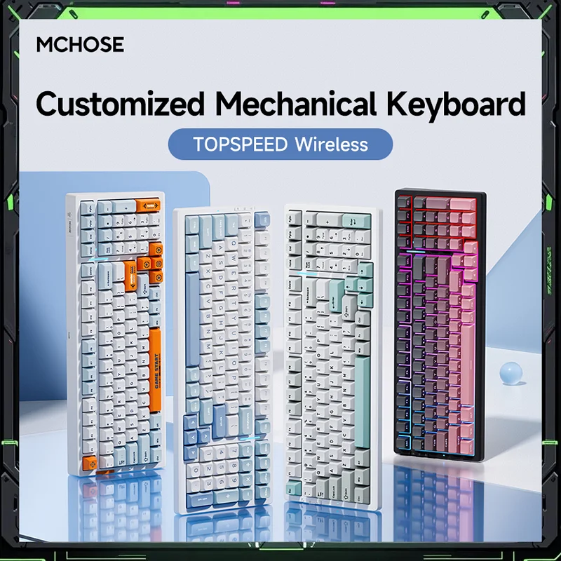 MCHOSE G98 Pro Tri-Mode Wireless Mechanical Gaming Keyboard - 8000mAh Hot-Swap RGB Optical Switches Ergonomic Desi
MCHOSE G98 Pro Tri-Mode Wireless Mechanical Gaming Keyboard - 8000mAh Hot-Swap RGB Optical Switches Ergonomic Desi