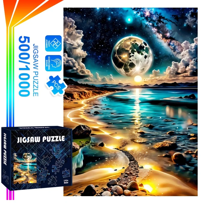500/1000 шт. Большая головоломка на тему звезды и пляжа, подходит для взрослых и семьи - прочные - скретч-детали, HD-печать со станцией
500/1000 шт. Большая головоломка на тему звезды и пляжа, подходит для взрослых и семьи - прочные - скретч-детали, HD-печать со станцией