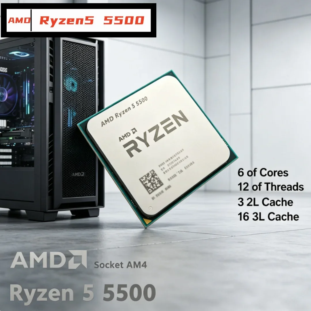 Hot Sale R5 5500 6-Core 12-Thread Gaming CPU Socket AM4 AMD Ryzen 5 5500 4.2 GHz Unlocked Cost Effective Without Package
Hot Sale R5 5500 6-Core 12-Thread Gaming CPU Socket AM4 AMD Ryzen 5 5500 4.2 GHz Unlocked Cost Effective Without Package