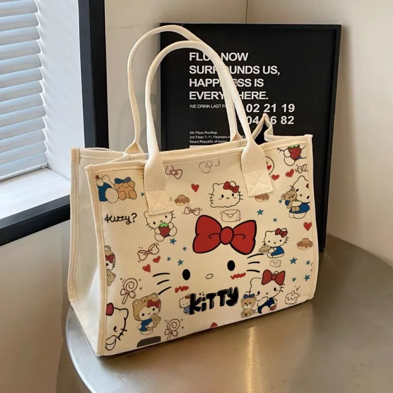 Sanrio Hello Kitty Anime Peripherals Versatile Large-capacity Printed Shoulder Bag Cute Student Canvas Bag Girl Outing Backpack
Sanrio Hello Kitty Anime Peripherals Versatile Large-capacity Printed Shoulder Bag Cute Student Canvas Bag Girl Outing Backpack