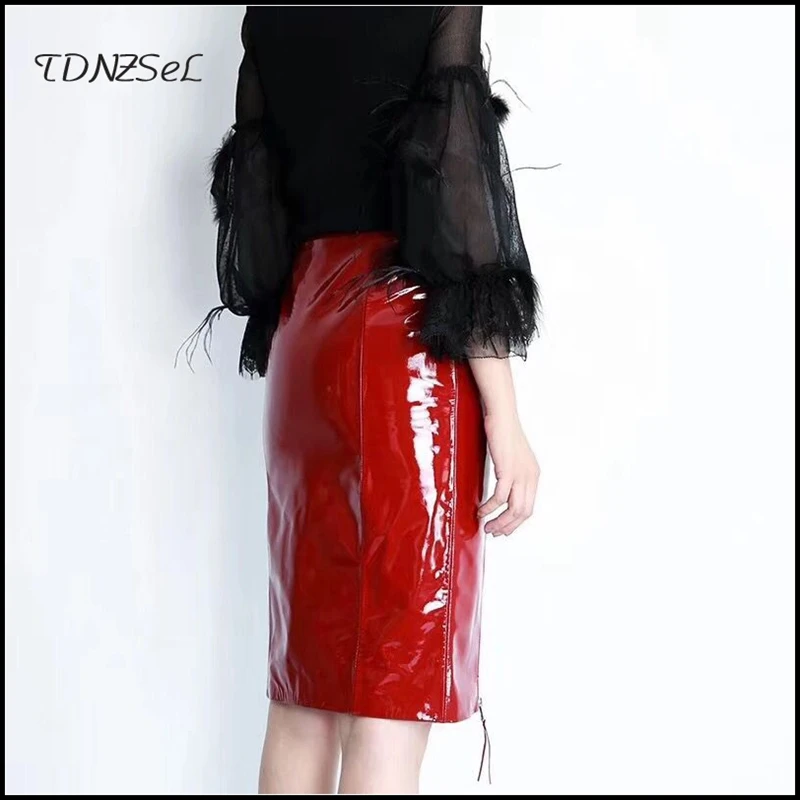 Women's High Waist Latex Faux Leather Skirts Zipper Split Office Lady Midi Pencil Skirt Party Shiny PU Skirts Support Custom
Women's High Waist Latex Faux Leather Skirts Zipper Split Office Lady Midi Pencil Skirt Party Shiny PU Skirts Support Custom