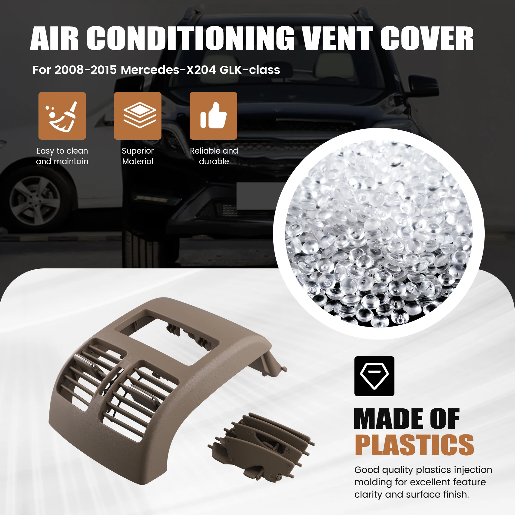M93K-Rear Center Console A/C Air Vent Rear Armrest Air Conditioning Grille For Mercedes Benz X204 GLK Class 2008-2015
M93K-Rear Center Console A/C Air Vent Rear Armrest Air Conditioning Grille For Mercedes Benz X204 GLK Class 2008-2015