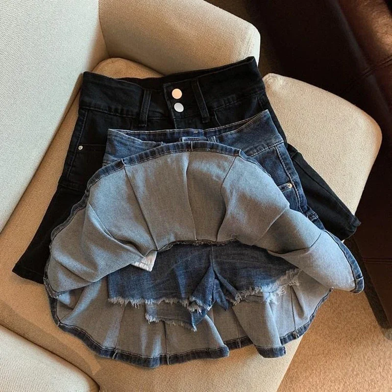 Y2k Streetwear Sexy Mini Denim Pleated Skirt Women's High Waist Vintage Blue Preppy Style Uniforms Safety Short Jean Skirts New
Y2k Streetwear Sexy Mini Denim Pleated Skirt Women's High Waist Vintage Blue Preppy Style Uniforms Safety Short Jean Skirts New