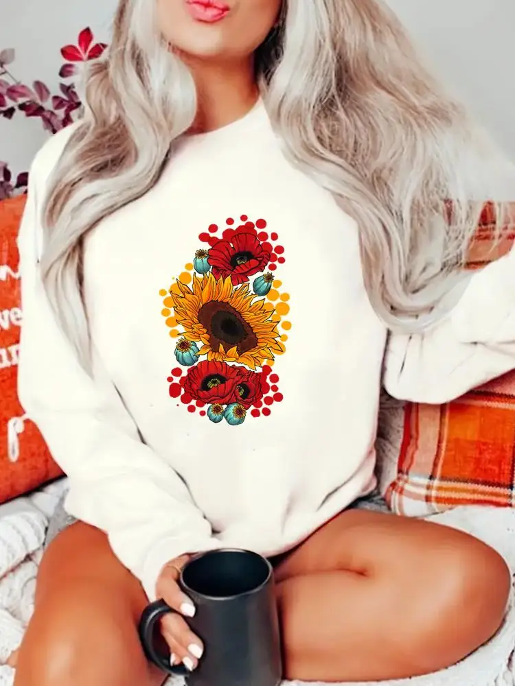Women Fashion Long Sleeve Print Sweatshirts Clothes Flower Watercolor Style Cute Ladies Clothing Fleece Graphic Pullovers
Women Fashion Long Sleeve Print Sweatshirts Clothes Flower Watercolor Style Cute Ladies Clothing Fleece Graphic Pullovers