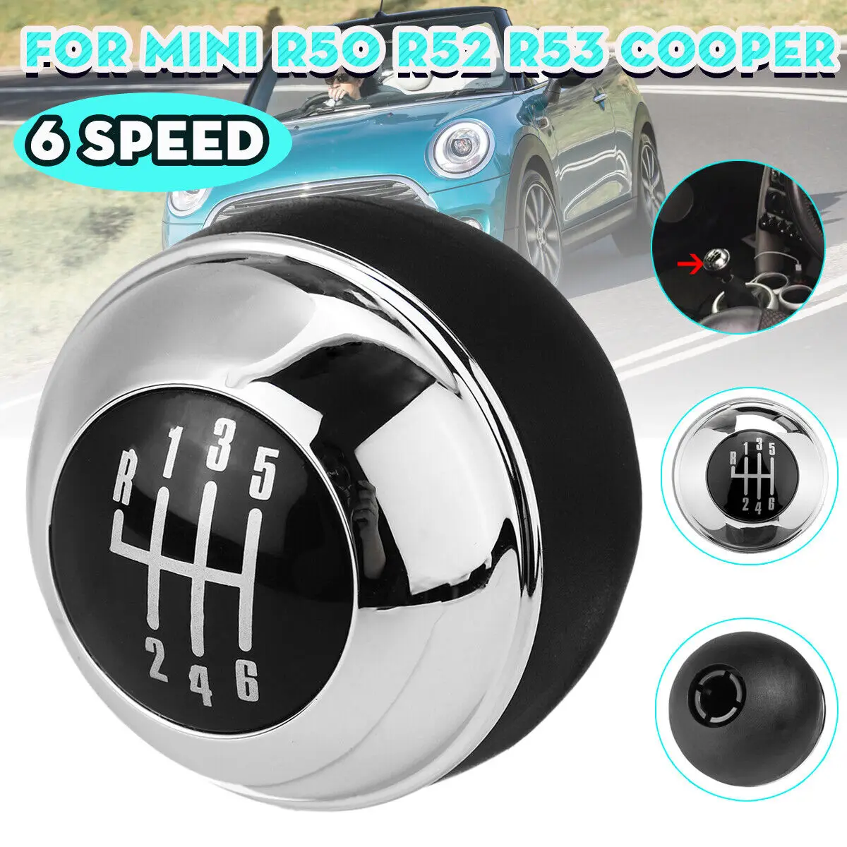 1 Pc 6 Speed Manual Transmission Gear Shift Knob PU Leather Plastic For MINI R50 ONE D 3 R52 R53 COOPER S 3 DOORS 2001-2008
1 Pc 6 Speed Manual Transmission Gear Shift Knob PU Leather Plastic For MINI R50 ONE D 3 R52 R53 COOPER S 3 DOORS 2001-2008