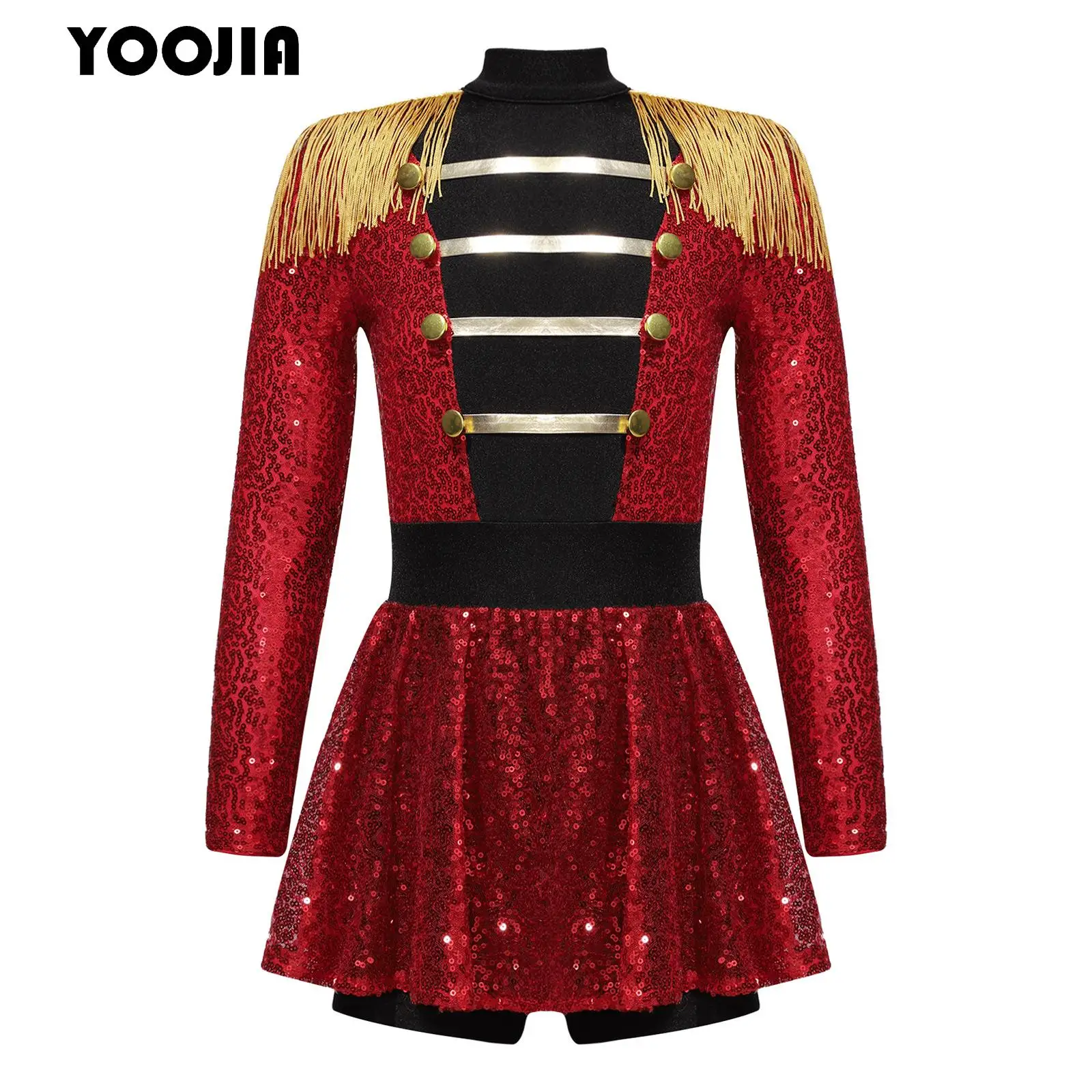 Halloween Girl Circus Ringmaster Costume Shiny Sequin Jumpsuit Dance Bodysuit Leotard Dress Fancy Party Showman Cosplay Outfits
Halloween Girl Circus Ringmaster Costume Shiny Sequin Jumpsuit Dance Bodysuit Leotard Dress Fancy Party Showman Cosplay Outfits