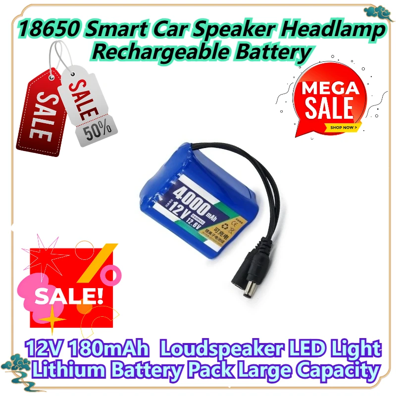 12V 180mAh Loudspeaker LED Light Lithium Battery Pack Large Capacity 18650 Smart Car Speaker Headlamp Rechargeable Battery
12V 180mAh Loudspeaker LED Light Lithium Battery Pack Large Capacity 18650 Smart Car Speaker Headlamp Rechargeable Battery