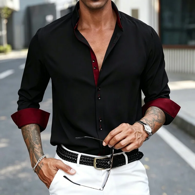 2026 new men's shirt color blocking splicing business casual shirt color blocking splicing top casual versatile men's XS-6XL
2026 new men's shirt color blocking splicing business casual shirt color blocking splicing top casual versatile men's XS-6XL