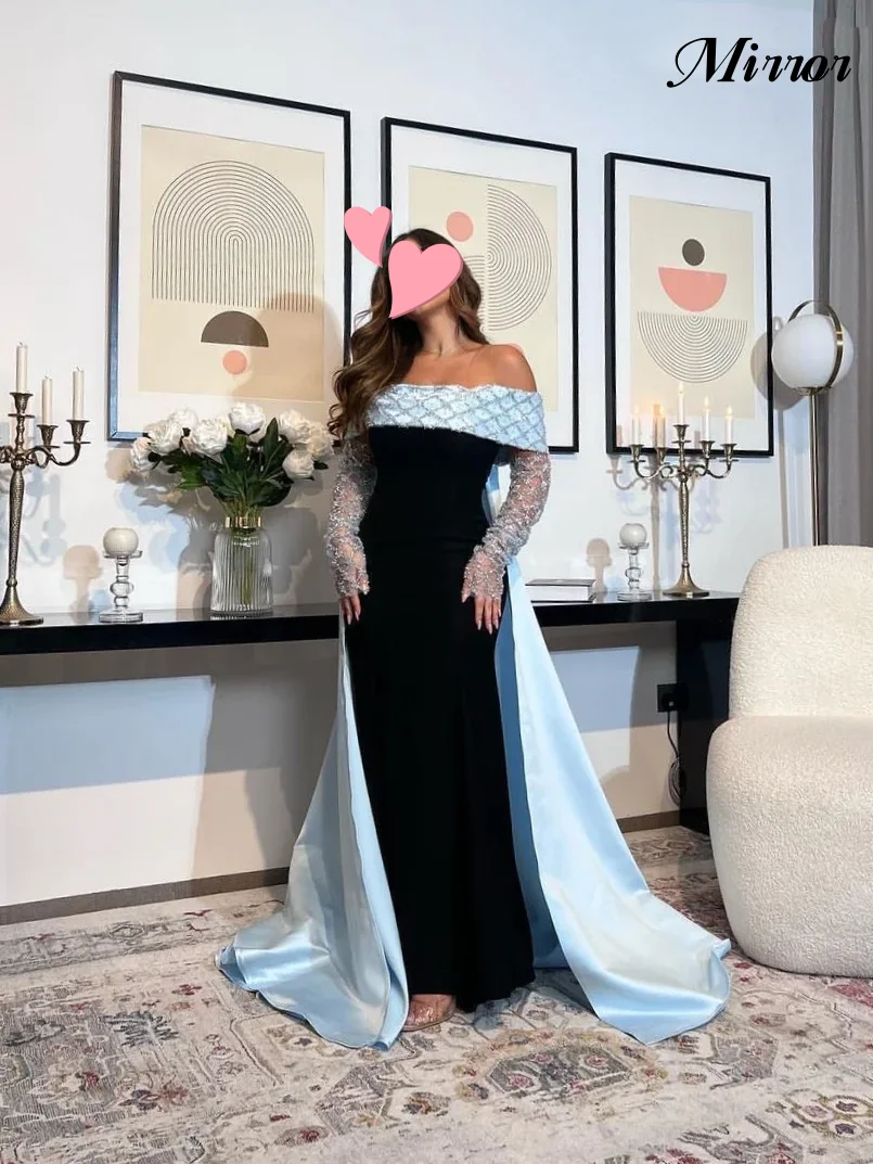 Mirror Dress Elegant Vintage Black Blue Sequins Boat Neck Customize Formal Occasion Prom Dress Evening Party Gowns
Mirror Dress Elegant Vintage Black Blue Sequins Boat Neck Customize Formal Occasion Prom Dress Evening Party Gowns